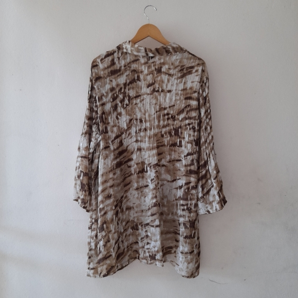 ● east5th | Short Tunic Style Dress with Kakhi Tie-Dye Print - Picture 3 of 16
